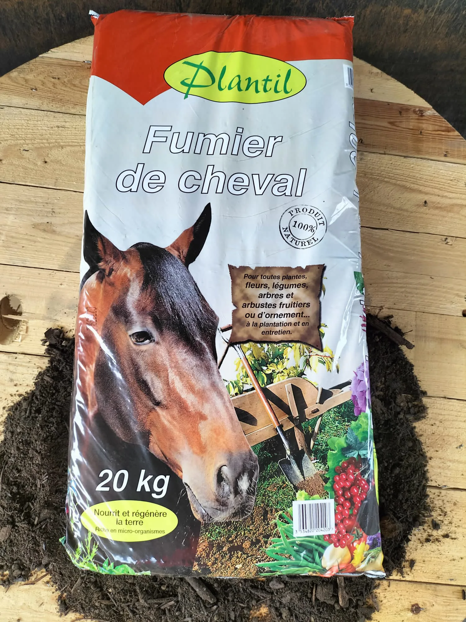 Fumier de cheval composté